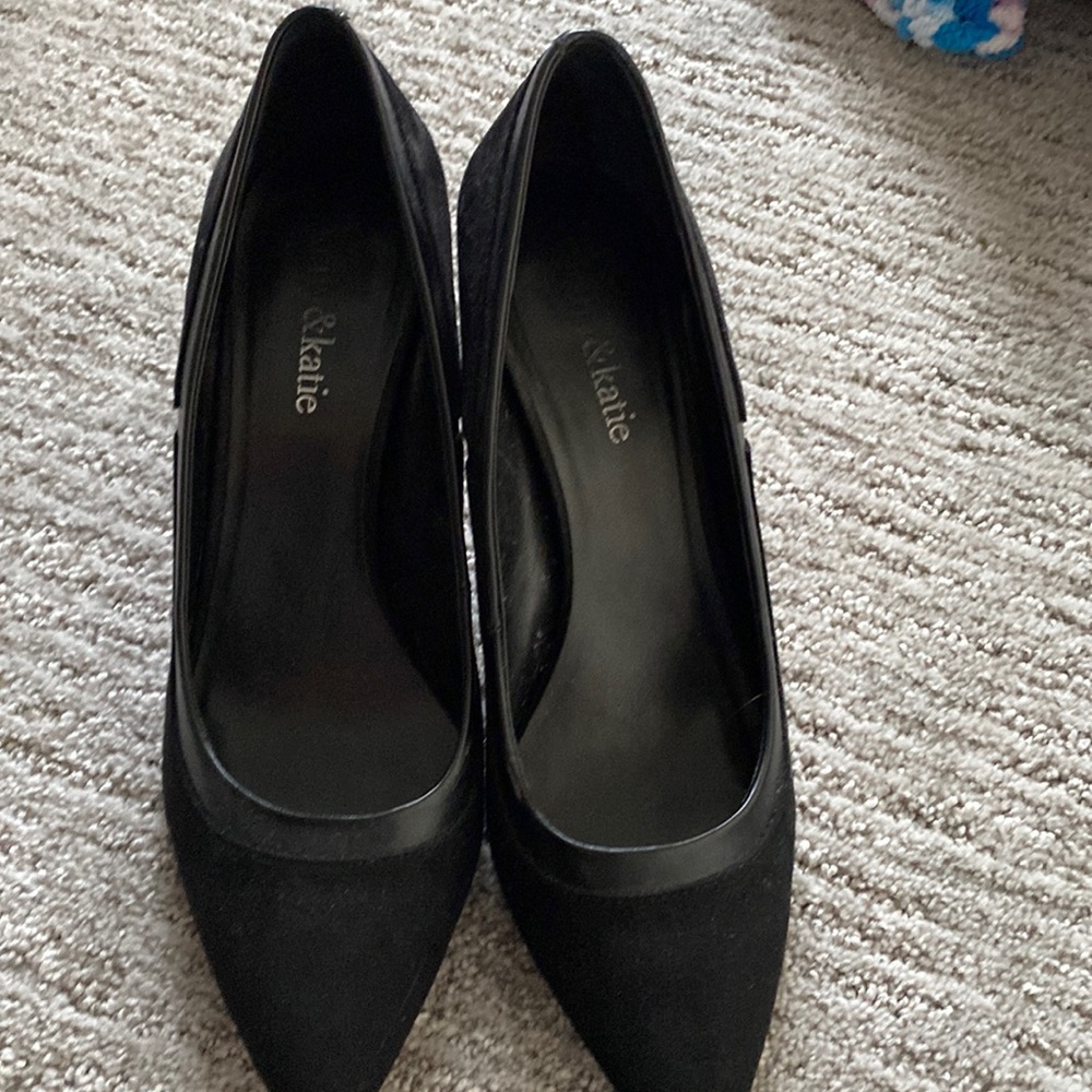 Kelly and Katie suede heels